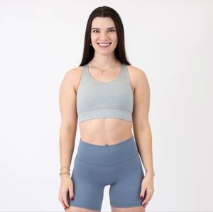 Fleo Heather Gray Mia Sports Bra Size Large